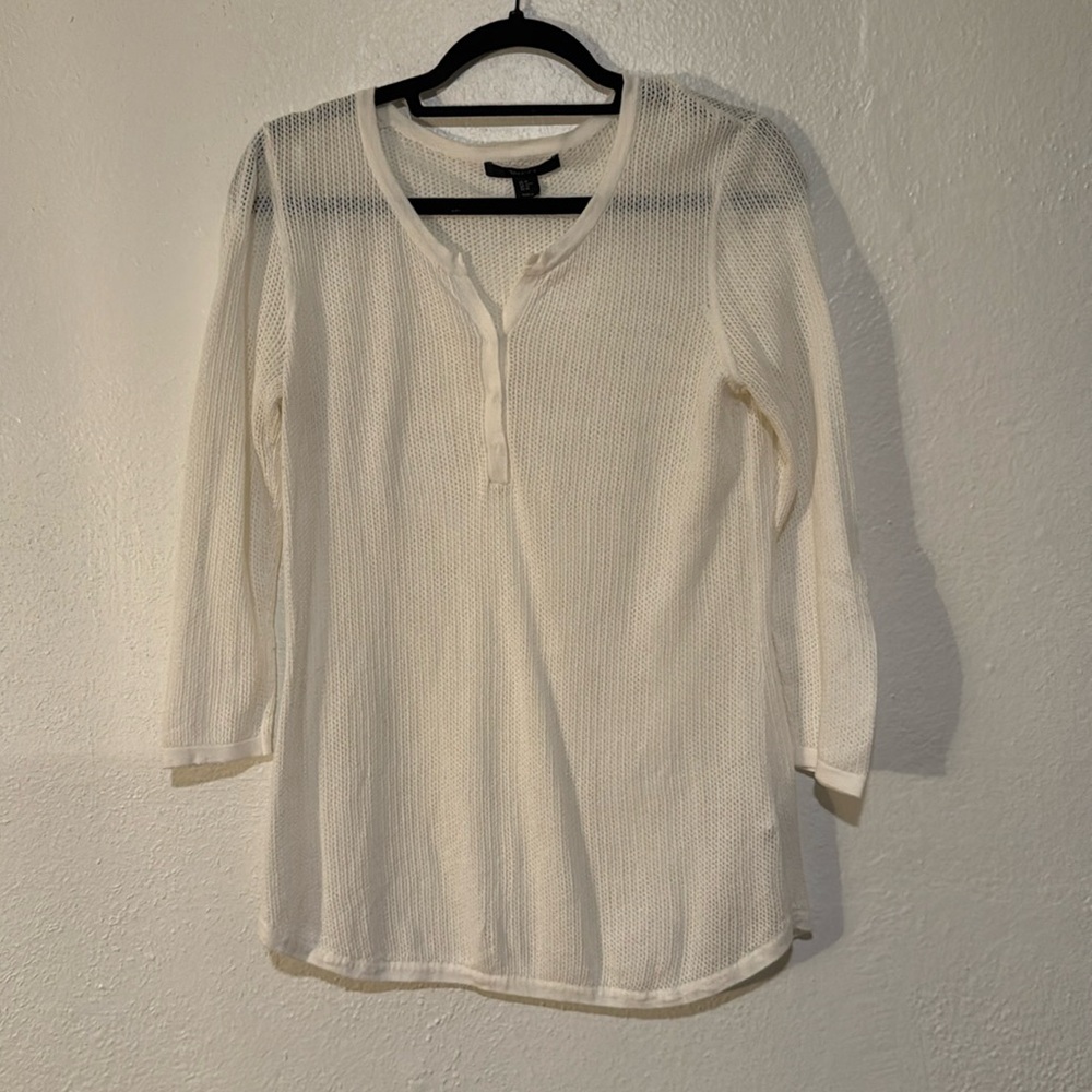 White Mid-Sleeve Shirt